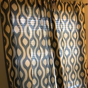 Cute Blue and Tan Curtains